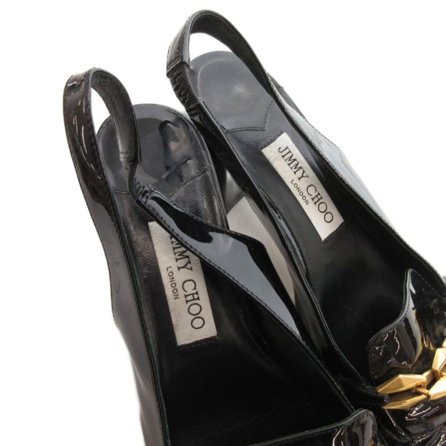 ジミーチュウ JIMMY CHOO ミュール サンダル 38 黒 ブラック スクエア