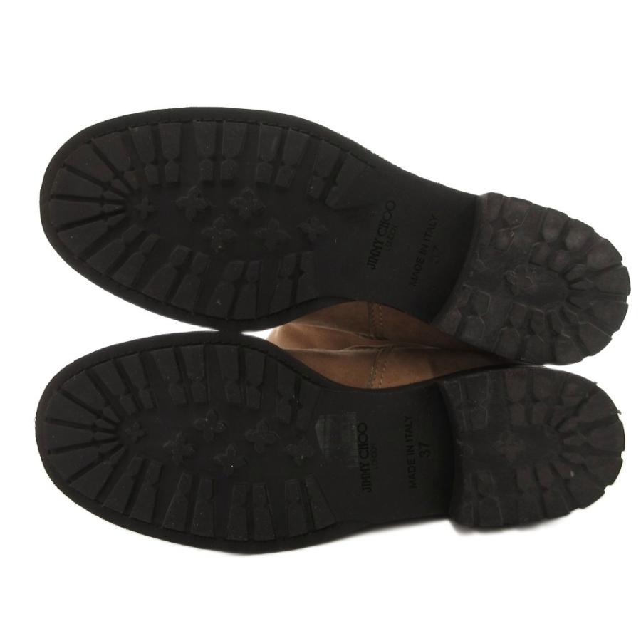 ジミーチュウ JIMMY CHOO エンジニアブーツ 毛皮 レザー スエード 37