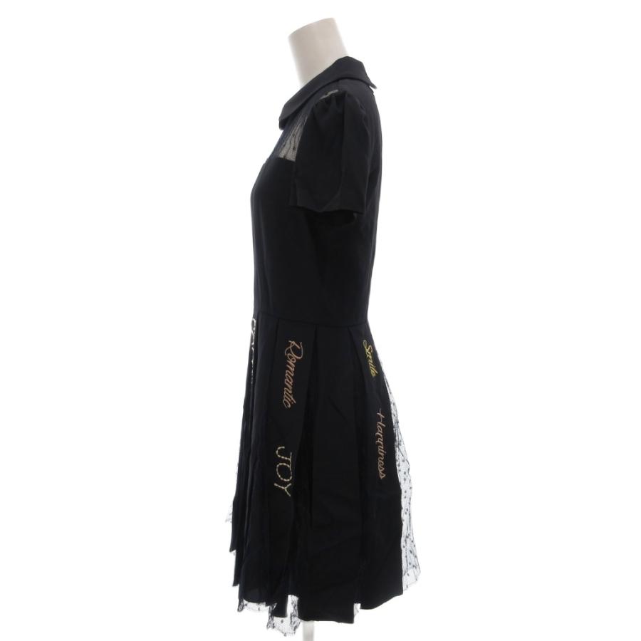 未使用級 RED VALENTINO 半袖ニット チュール フリル 襟 黒 XS ヴァレンティノ ザ ビギニング 2022-23年秋冬 オートクチュール
