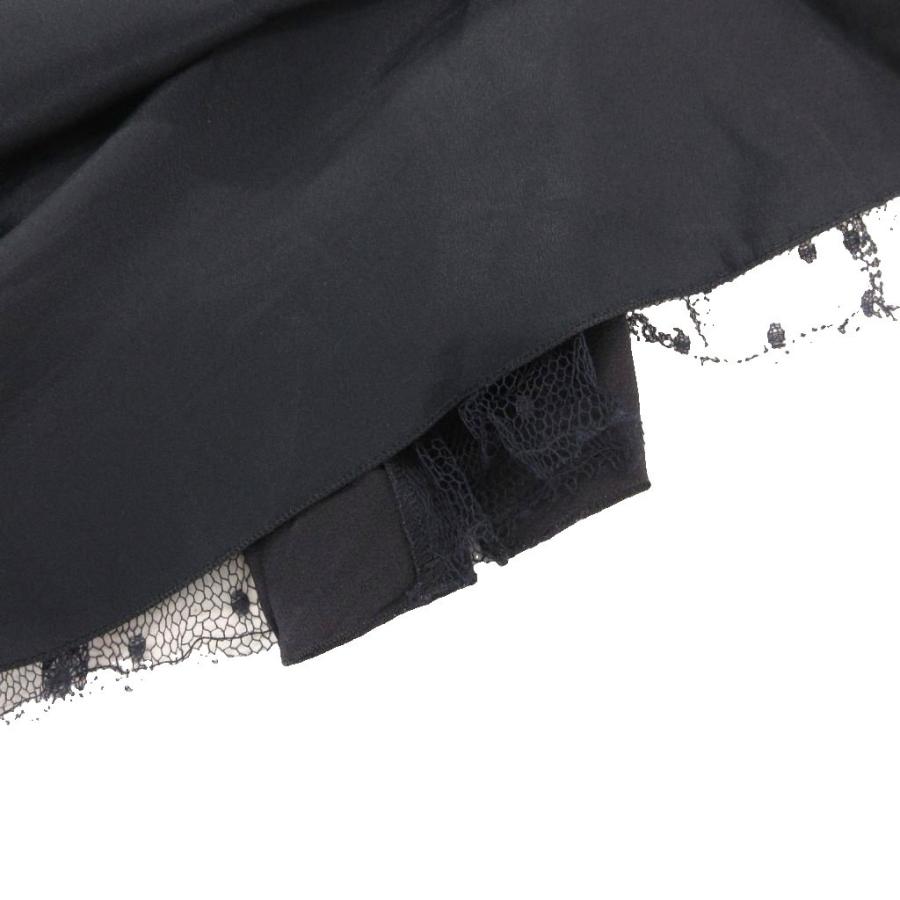 RED VALENTINO チュールブラックワンピース　38 レッド ヴァレンティノ RED VALENTINO 襟付きワンピース ドレス 38