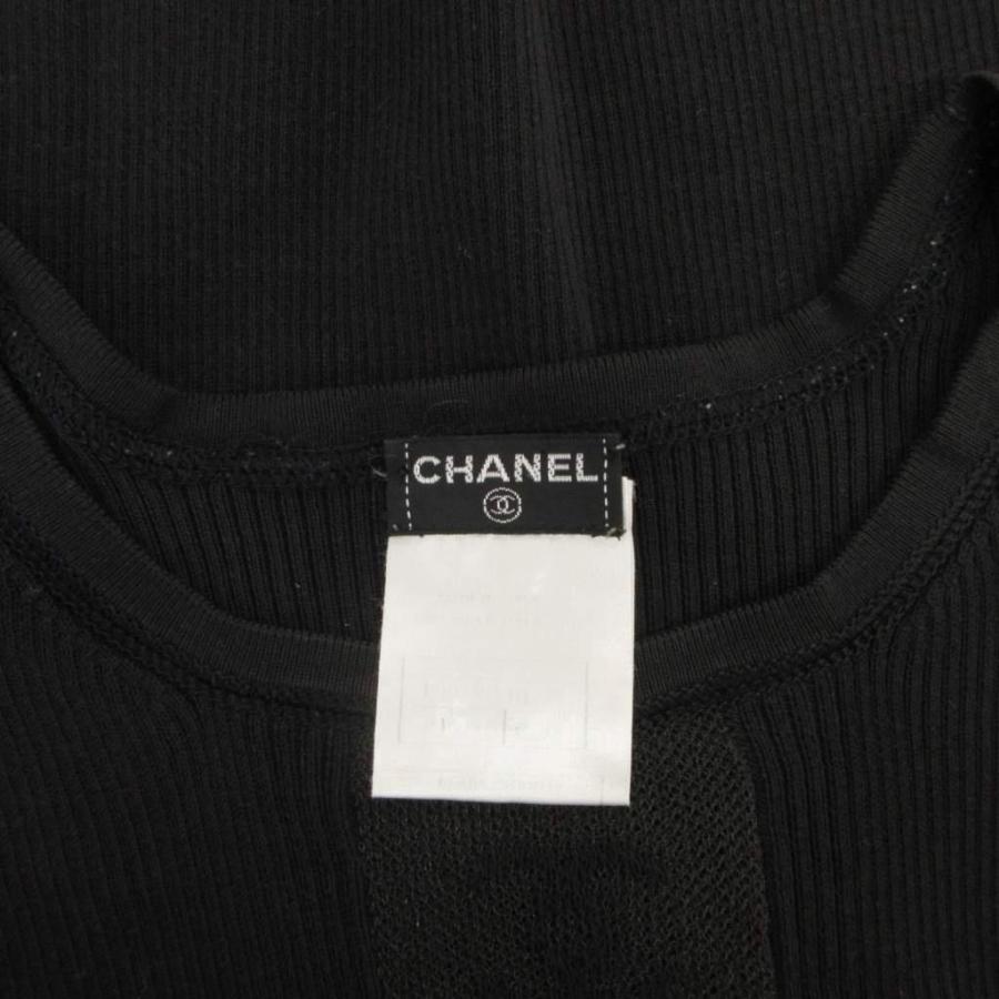 CHANEL（シャネル） ヴィンテージ リブニット ココマーク メッシュ切替