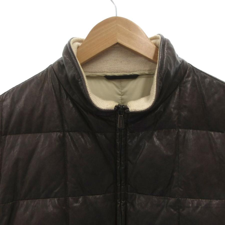 ENRICOMANDELLI エンリコマンデッリ レザーダウンジャケット 中綿