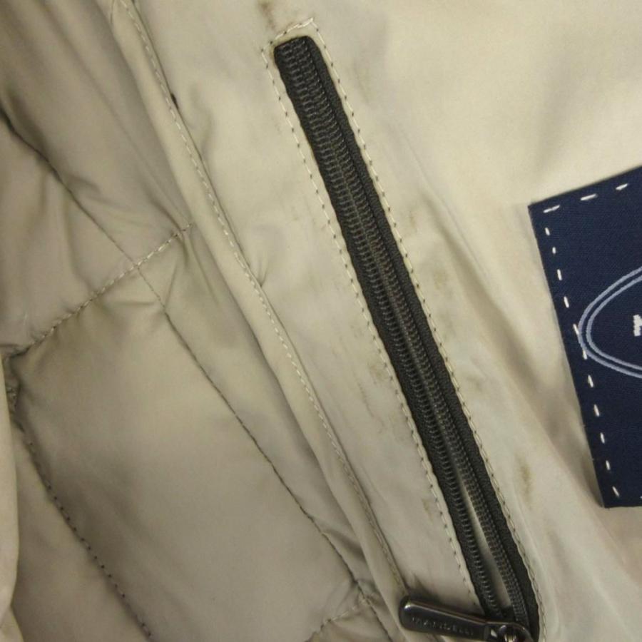 【中古】ENRICOMANDELLI  エンリコマンデッリ レザーダウンジャケット 中綿 ブルゾン 52 茶 ブラウン /FF ■GY62 ENRICOMANDELLI エンリコマンデッリ レザーダウンジャケット 中綿