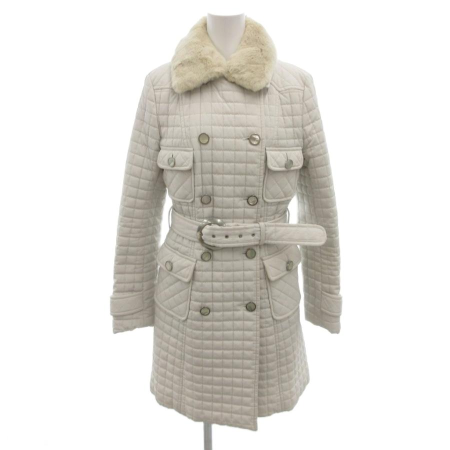 トゥービーシック TO BE CHIC ラビットファーコート キルティング ひざ