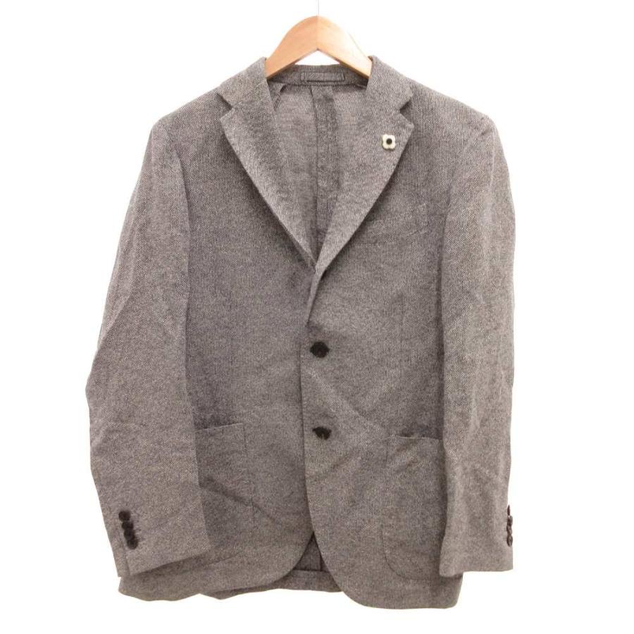 ラルディーニ LARDINI テーラードジャケット 2B 麻 リネン シルク混 46