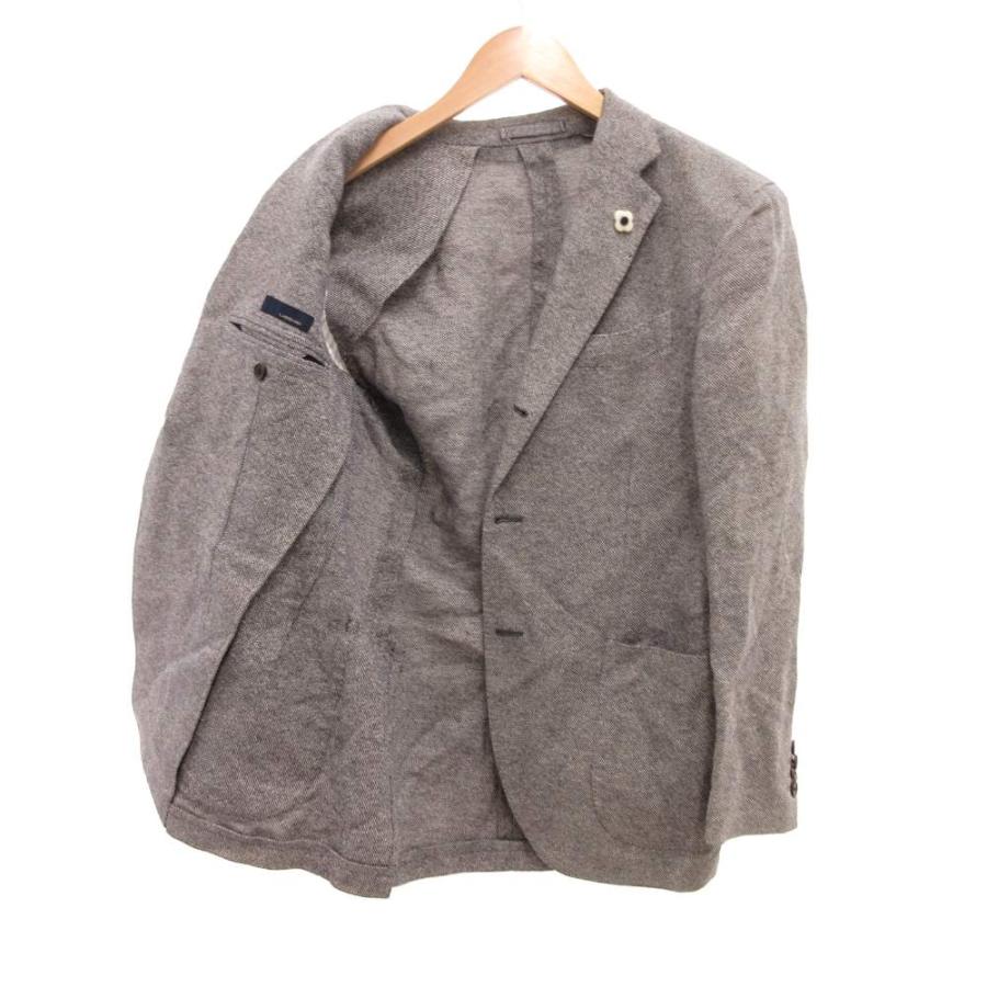 ラルディーニ LARDINI テーラードジャケット 2B 麻 リネン シルク混 46