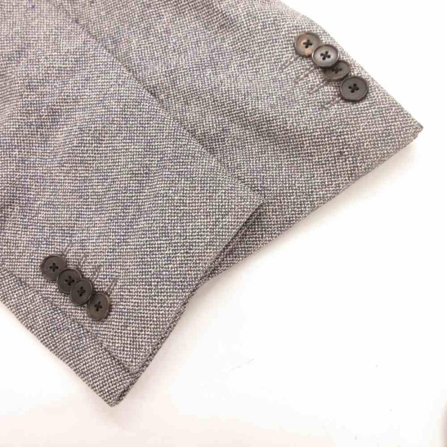 極美品 ラルディーニ テーラードジャケット メンズ シルク混 ヘリンボーン ラルディーニ LARDINI テーラードジャケット 2B 麻 リネン シルク混 46