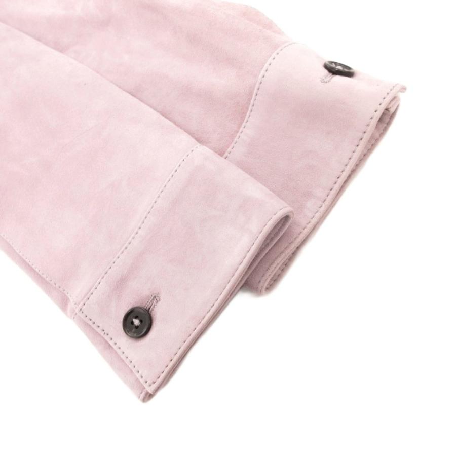 ARMA DEX シャツジャケット 長袖 ゴートスエード レザー 46 紫