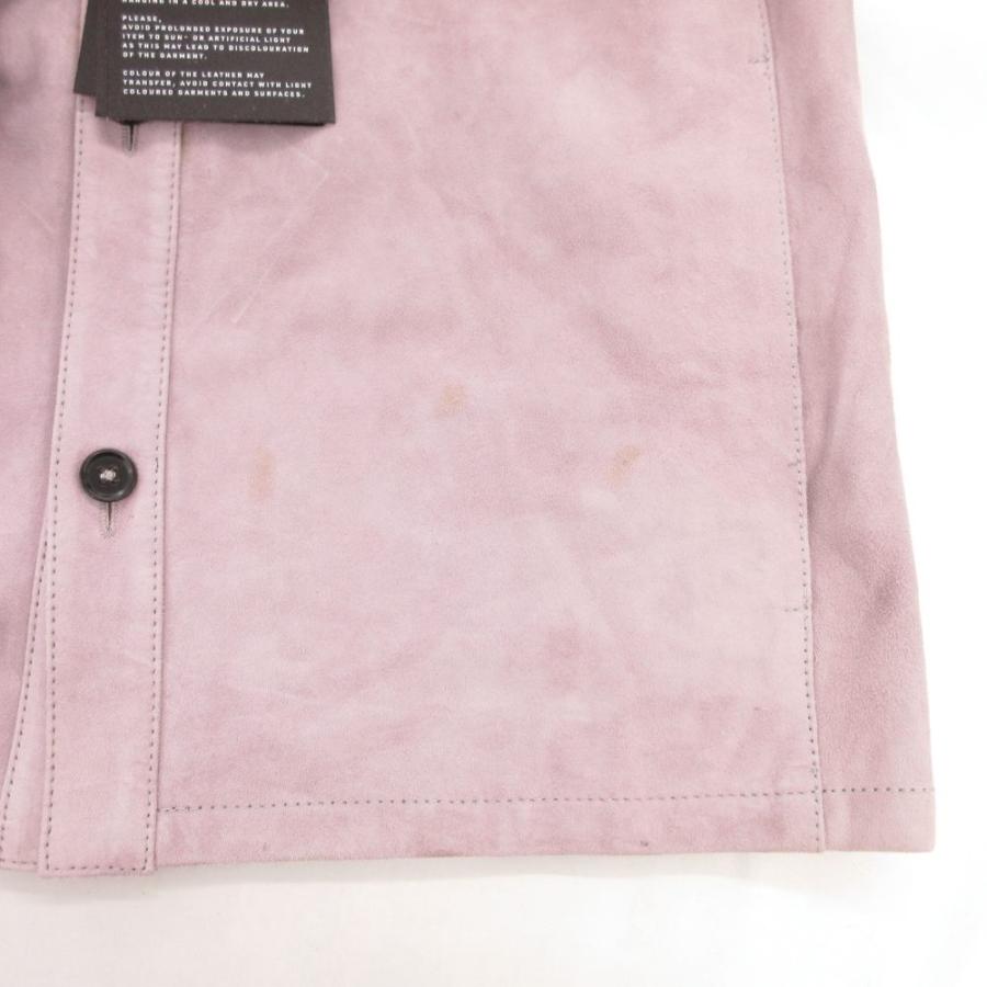ARMA DEX シャツジャケット 長袖 ゴートスエード レザー 46 紫
