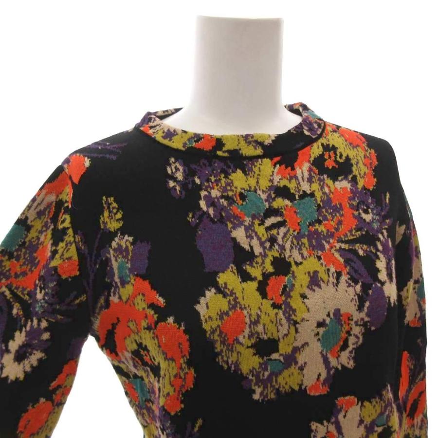 ETRO（エトロ） ニット セーター 38 マルチカラー 花柄 長袖 ラウンド