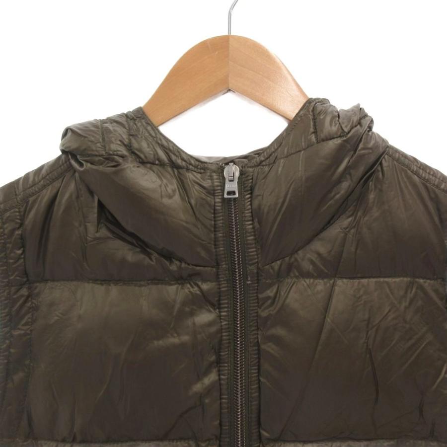 【新品未使用】Herno フード付きダウンベスト オリーブ ヘルノ HERNO ダウンベスト 42 緑 グリーン フード付き ジップアップ