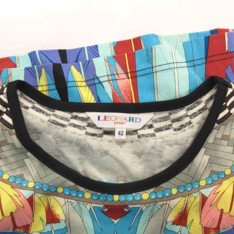 レオナールスポーツ LEONARD SPORT カットソー 42 青 ブルー ラウンド