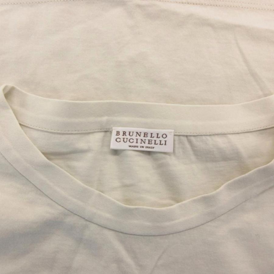 ブルネロクチネリ Tシャツ 38 白 半袖 ラウンドネック ビジュー ブルネロクチネリ BRUNELLO CUCINELLI Tシャツ 38 白 ホワイト 半袖