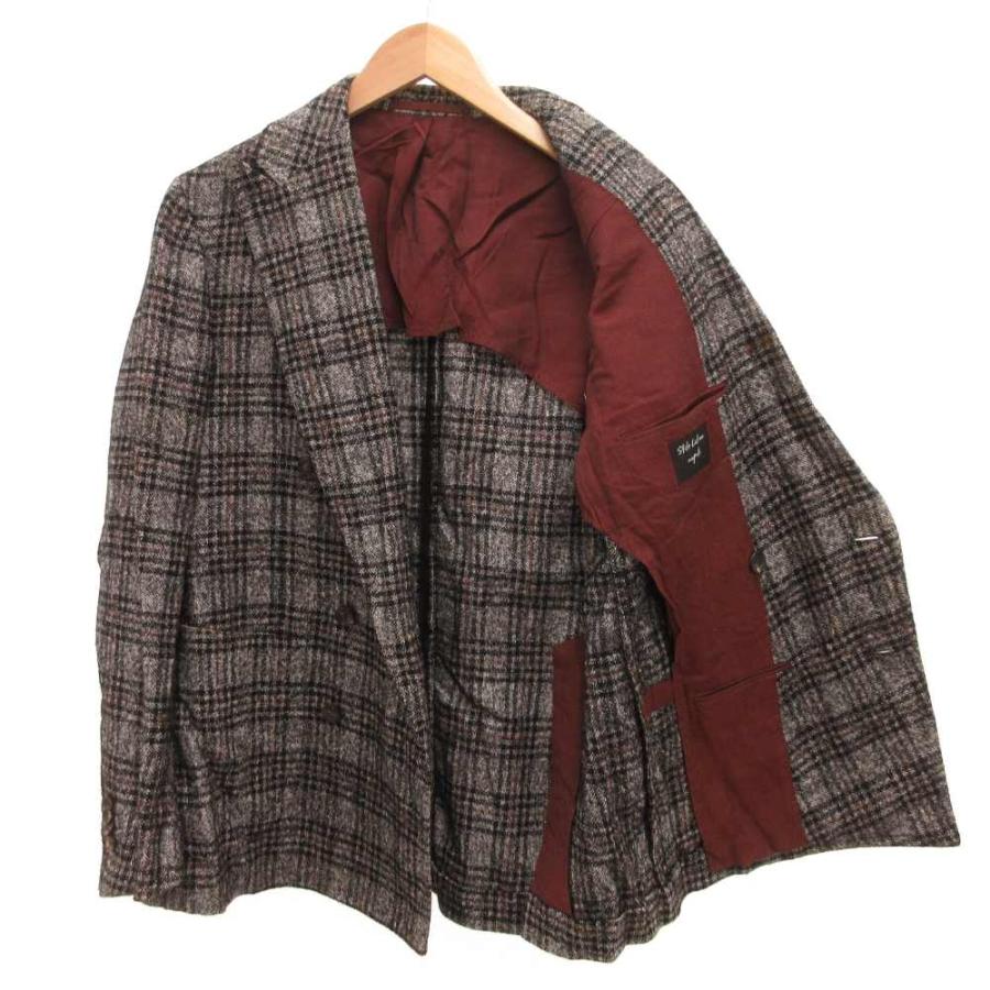 STILE LATINO NAPOLI テーラードジャケット ダブルブレスト チェック柄