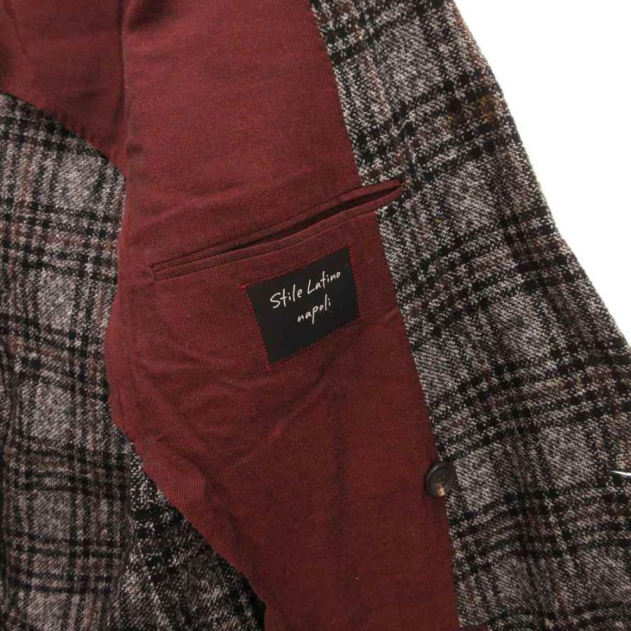 STILE LATINO NAPOLI テーラードジャケット ダブルブレスト チェック柄