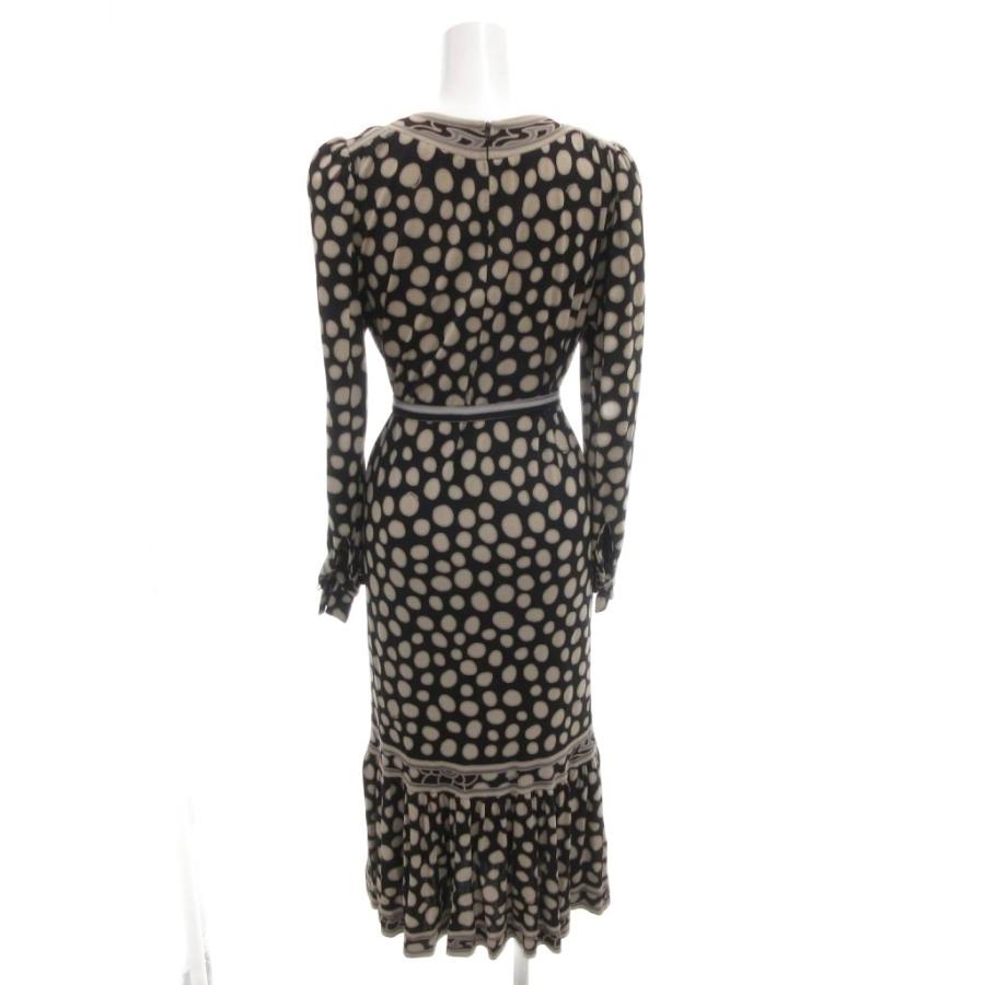 LEONARD（レオナール） ワンピース 絹 シルク ベージュ 黒 ブラック