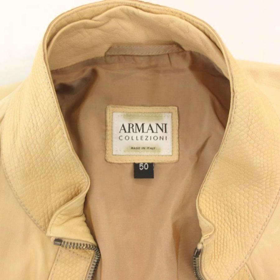 極美品 希少サンプル アルマーニコレツィオーニ ジャケット L 羊毛 本切羽 黒 極美品 最高級羊革 アルマーニコレツィオーニ 短丈シングルライダース