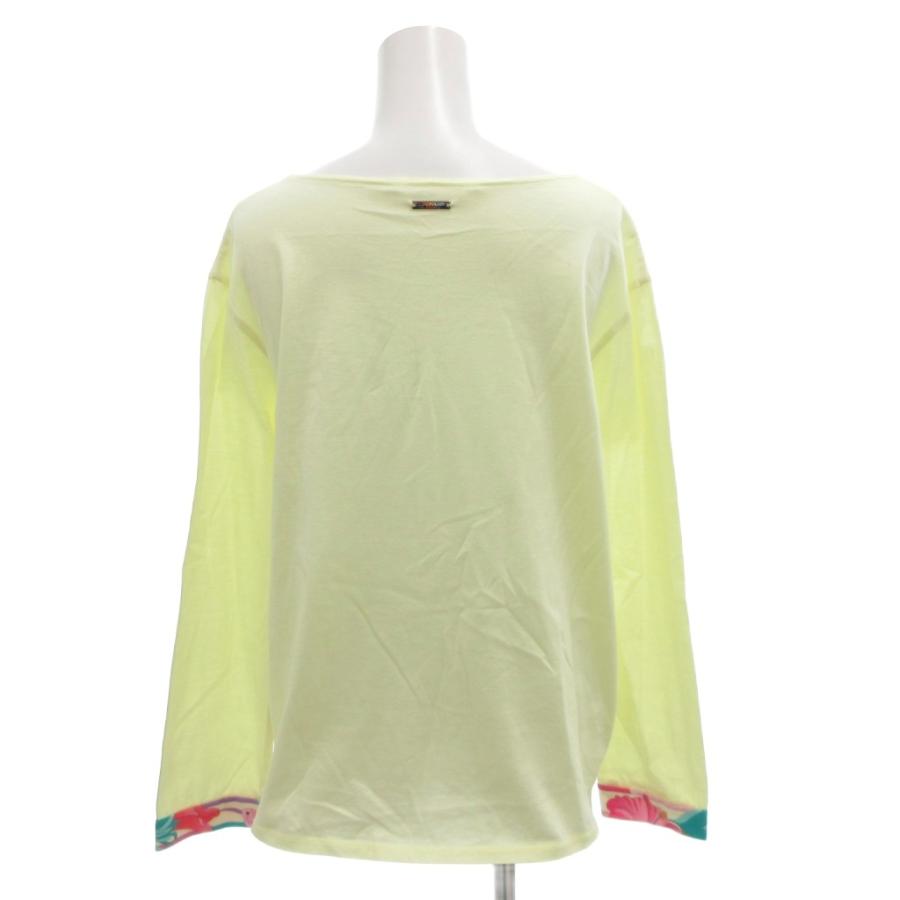 レオナールスポーツ LEONARD SPORT Tシャツ カットソー 44 黄緑 長袖 V