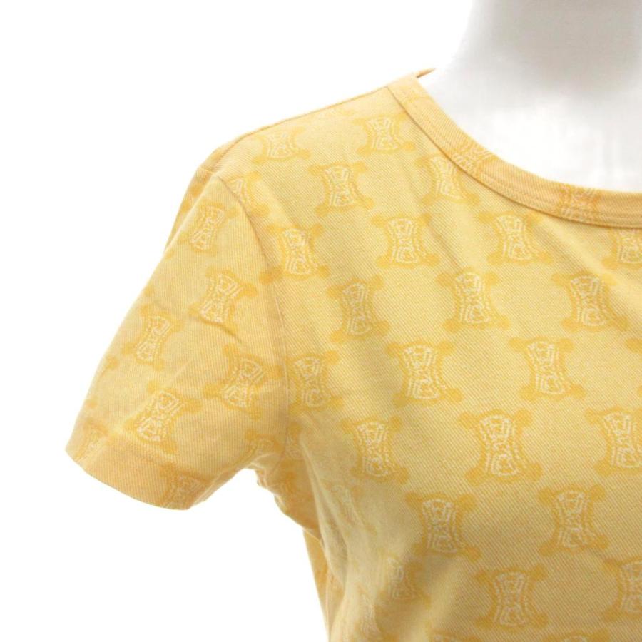 CELINE（セリーヌ） CELINE Tシャツ カットソー M 黄 イエロー 総柄