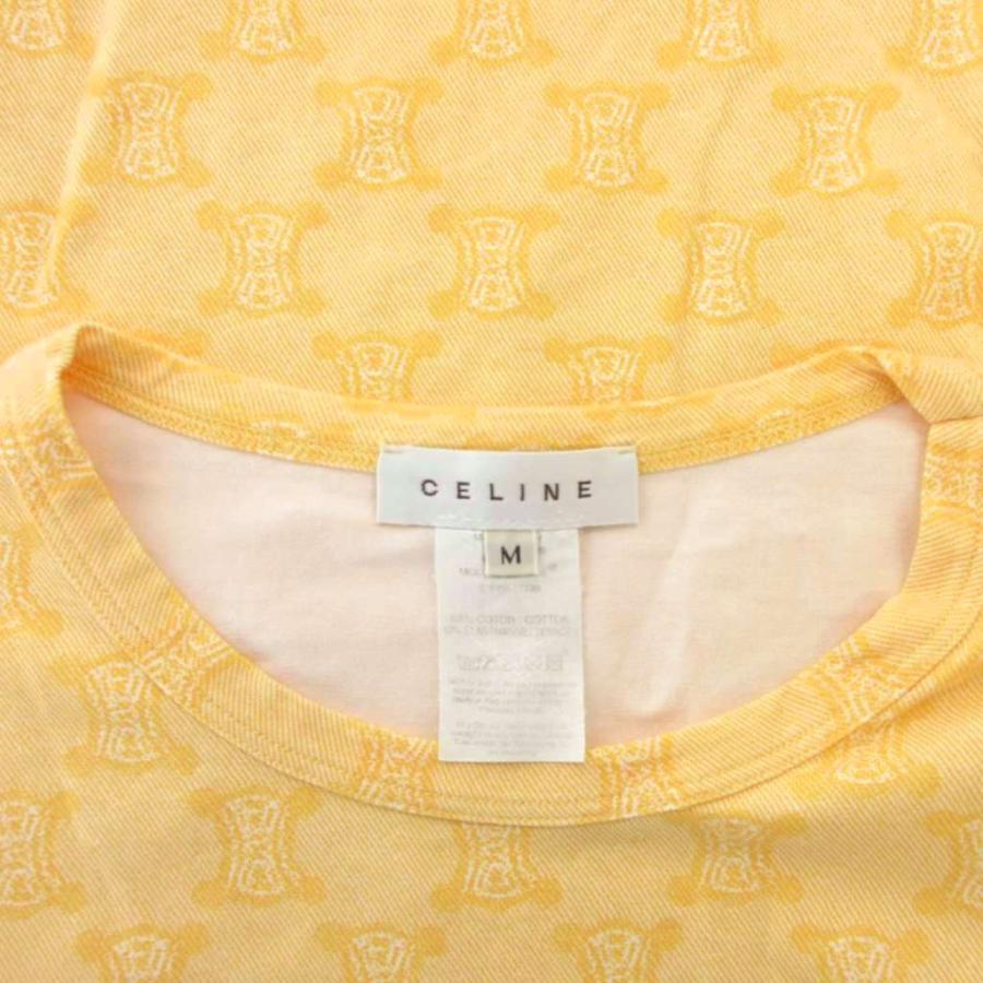 CELINE（セリーヌ） CELINE Tシャツ カットソー M 黄 イエロー 総柄
