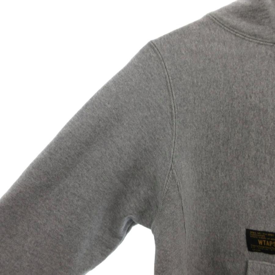 ダブルタップス WTAPS パーカー スウェット フーディ S グレー 長袖