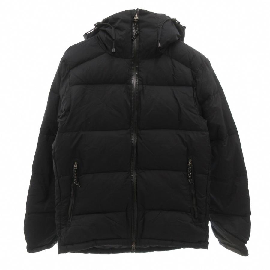 ナンガ NANGA ダウンジャケット ブルゾン 38 黒 ブラック フード /FF