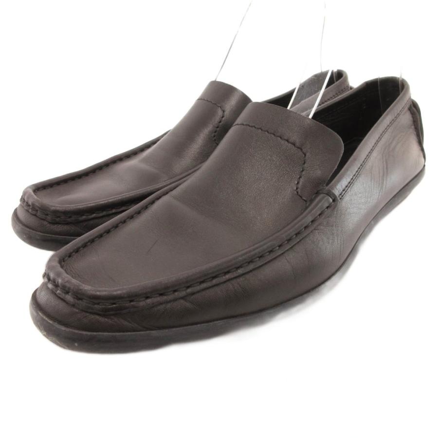 GUCCI（グッチ） スリッポン ローファー シューズ レザー 37.5 黒 