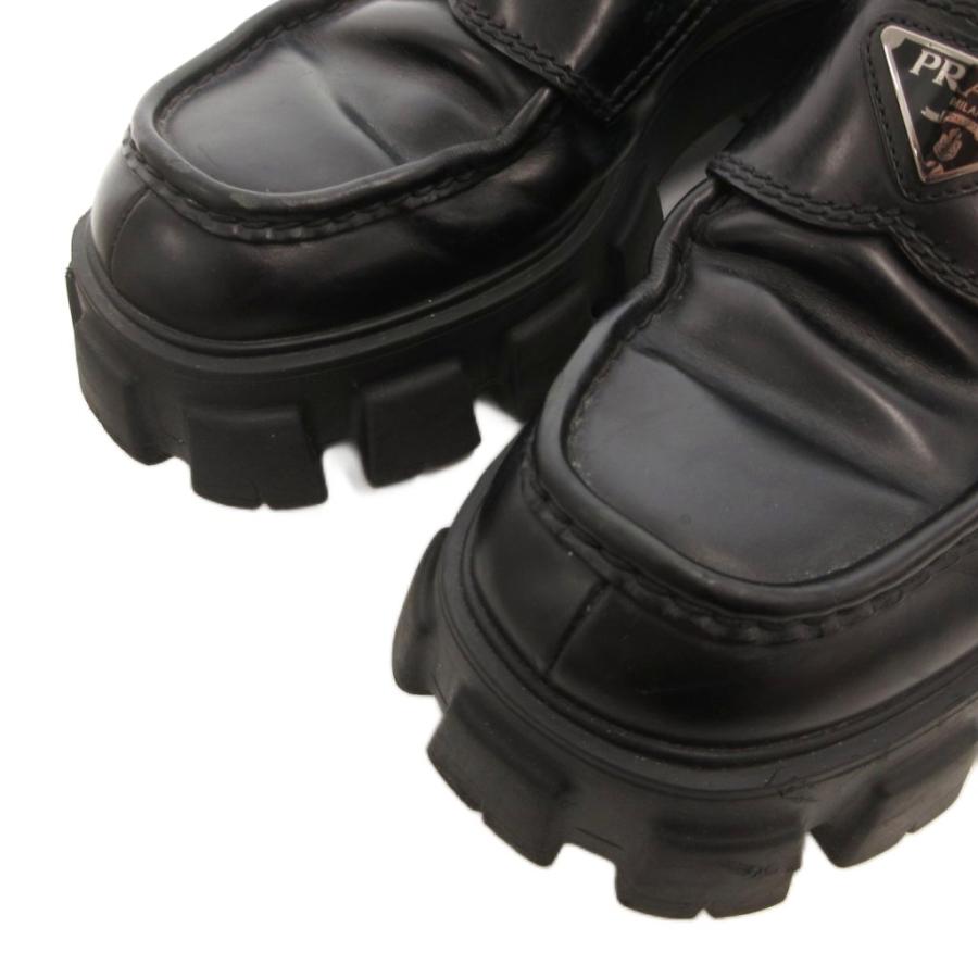 PRADA（プラダ） モノリス ローファー 厚底 シューズ レザー 三角
