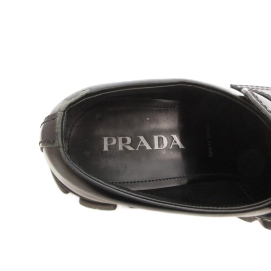PRADA（プラダ） モノリス ローファー 厚底 シューズ レザー 三角