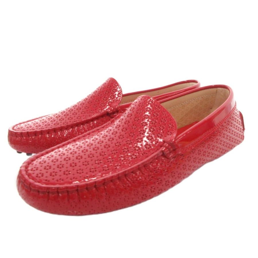 トッズ TOD'S ドライビングシューズ ローファー エナメル フラット