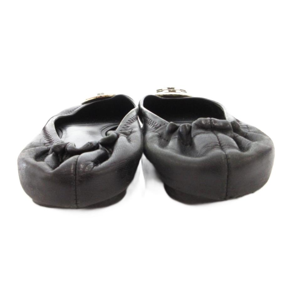 【美品】Tory Burchトリバーチ　フラットパンプス　ロゴプレート　ブラック TORY BURCH（トリーバーチ） フラットパンプス ブラック 黒 サイズ表記