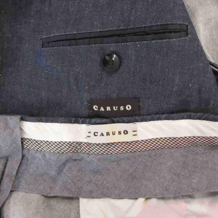 カルーゾ CARUSO デニム地 スーツ セットアップ テーラードジャケット 