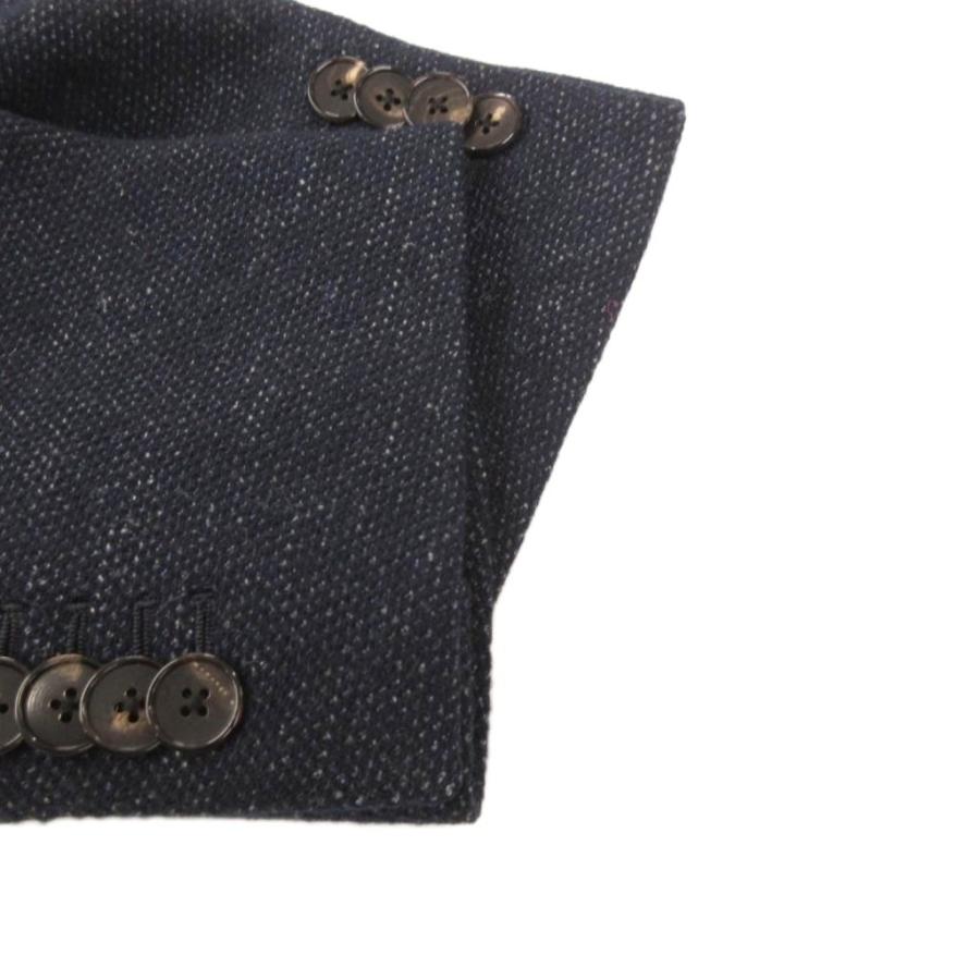 LARDINI テーラードジャケット ウールリネン ネイビー 紺ブレ 50