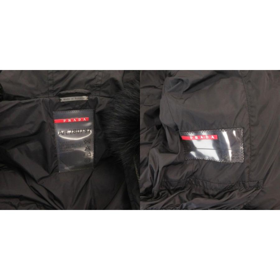 PRADA SPORTS ダウンコート アーカイブ ブラック 40 PRADA SPORT（プラダスポーツ） ダウンジャケット ブルゾン フォックス