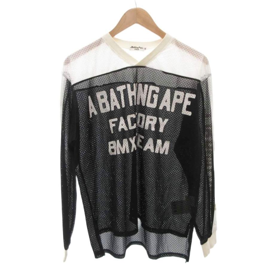 90'S A BATHING APE CYCLES メッシュ グレー ロンT A BATHING APE（アベイシングエイプ） A BATHING APE 90S ヴィンテージ