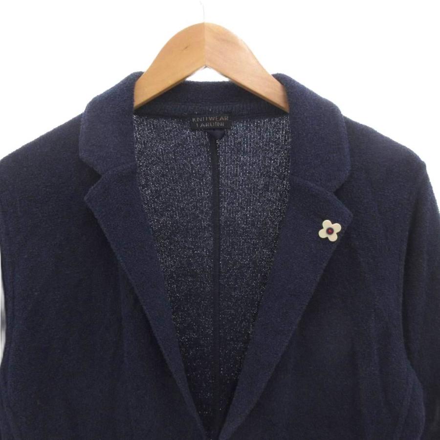 ラルディーニ LARDINI ニット テーラードジャケット パイル地