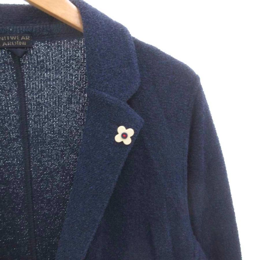 ラルディーニ LARDINI ニット テーラードジャケット パイル地 