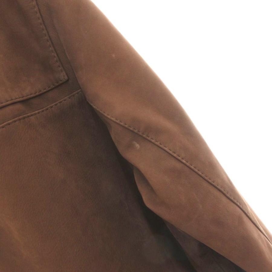 ヒューゴボス HUGO BOSS レザーコート ステンカラー 牛革 フェイク