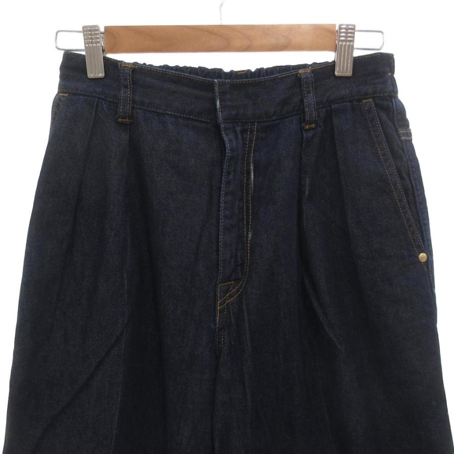 ドゥロワー　デニムパンツ　グレー　34 ドゥロワー Drawer デニムパンツ ジーンズ ワイド ストレート タック