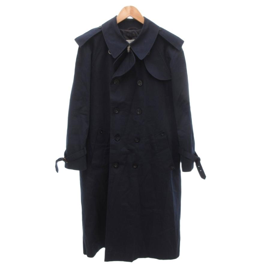 アクアスキュータム AQUASCUTUM トレンチコート ダブル ロング 5 紺