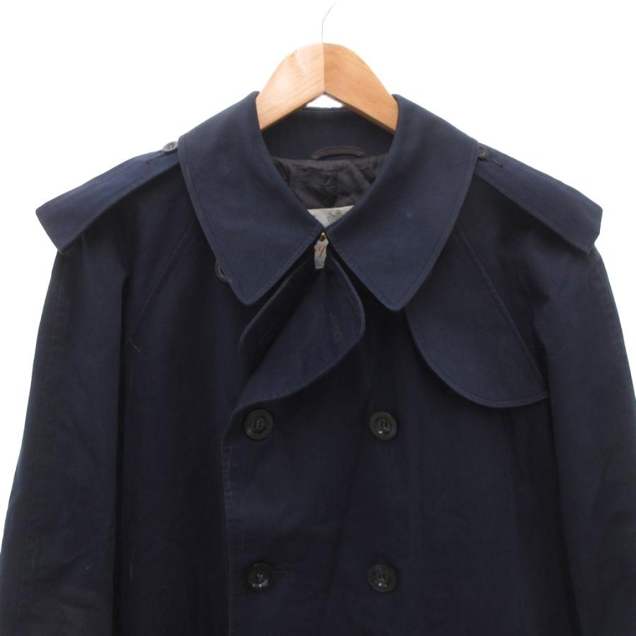 アクアスキュータム AQUASCUTUM トレンチコート ダブル ロング 5 紺