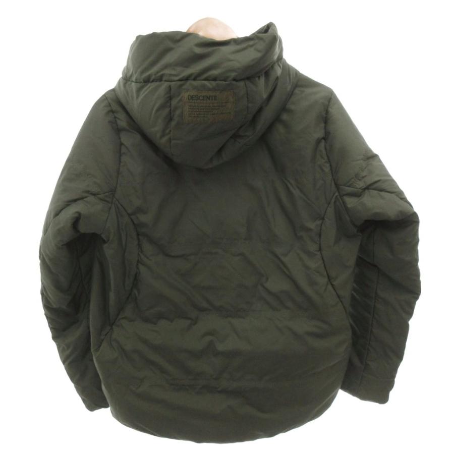 デサント DESCENTE ダウンジャケット ブルゾン フード ロゴ ワッペン L