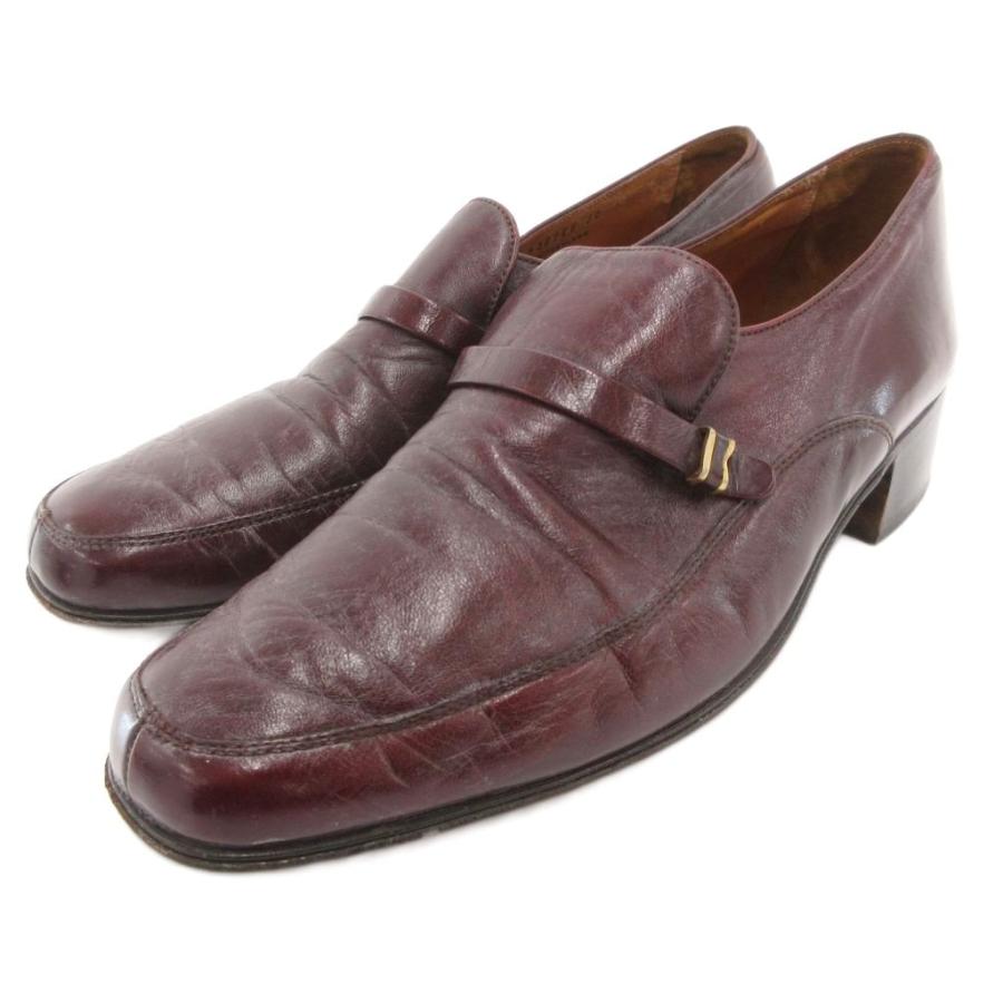 たん　BALLY バリー　ビジネスシューズ（US9）スクエア　革靴 Bally（バリー） ローファー スリッポン ビジネスシューズ レザー 7.5