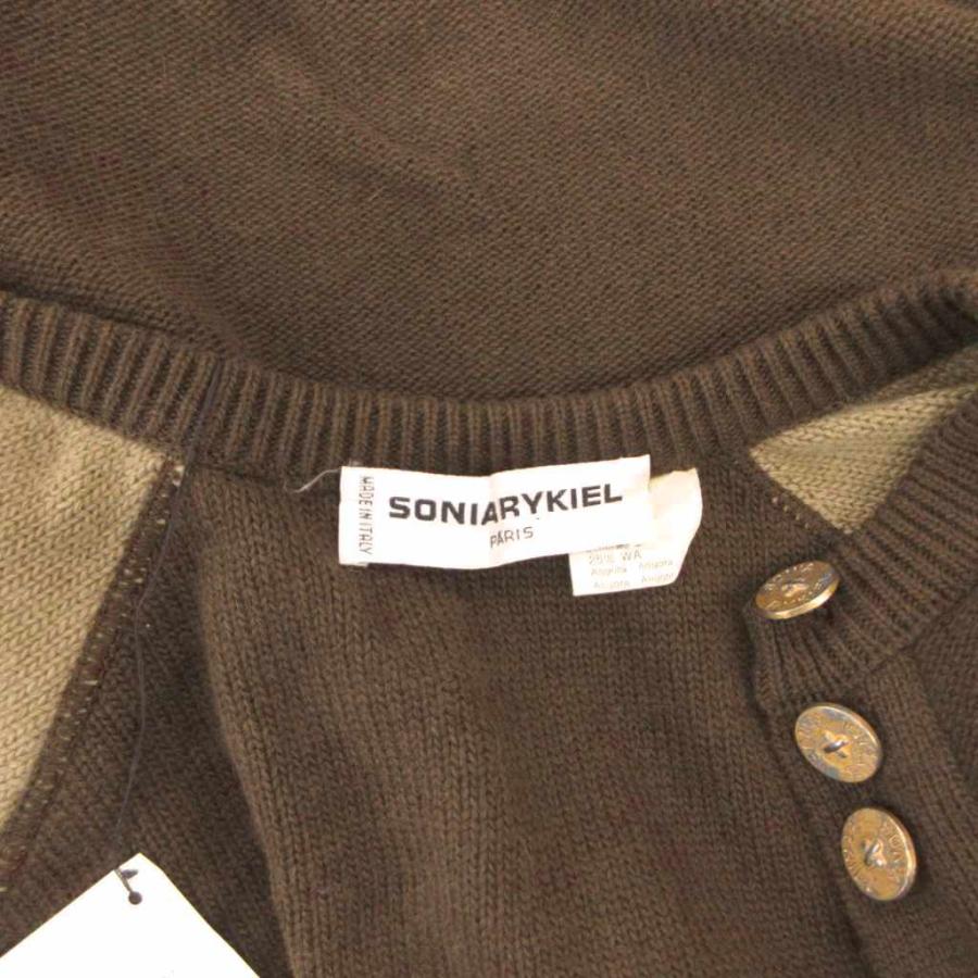ソニア ソニアリキエル カーディガン ニット 金ボタン アンゴラ混 40 茶 ソニア ソニアリキエル SONIA RYKIEL カーディガン ニット 金ボタン