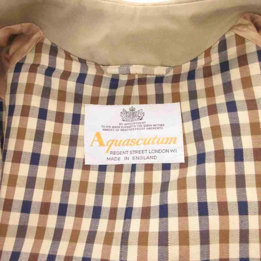 アクアスキュータム AQUASCUTUM トレンチコート ダブル 裏地チェック