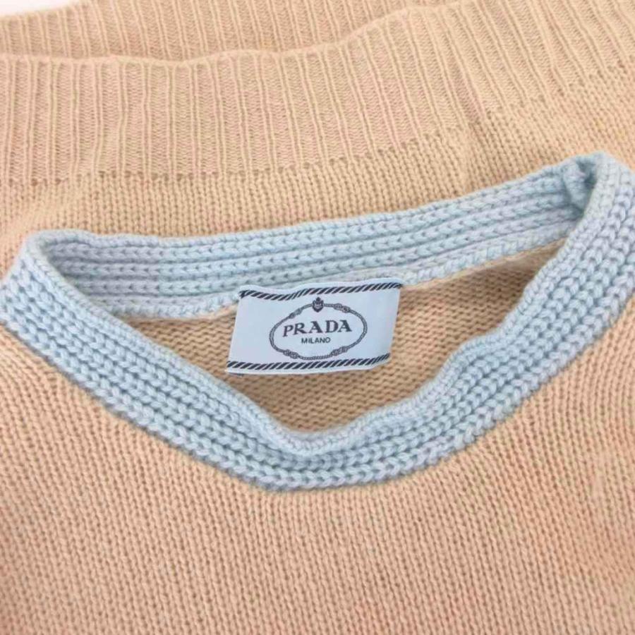 PRADA 半袖 ニット ホワイト ベージュ 36 PRADA（プラダ） カシミヤ