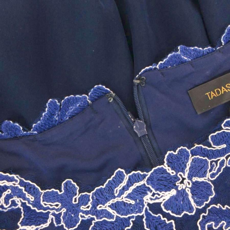 タダシショージ レース 刺繍フレンチスリーブ ワンピース ドレス 美品 S タダシショージ TADASHI SHOJI ワンピース レース フレンチスリーブ