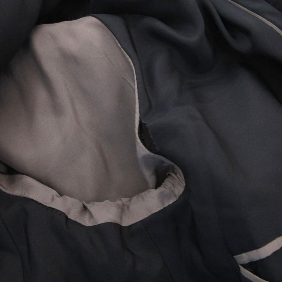 ヒューゴボス HUGO BOSS チェスターコート ライナー スタンドカラー キルティング ウール カシミヤ混 ロング 54 紺 ネイビー