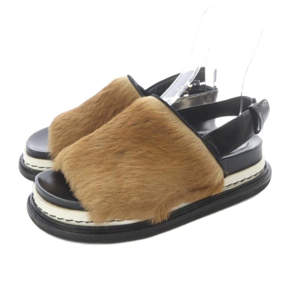 MARNI（マルニ） ハラコ シューズ サンダル ストラップ 35 茶色