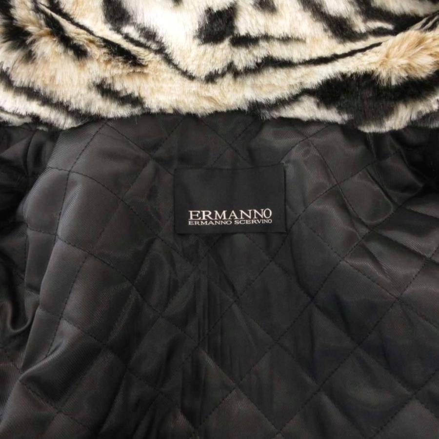 エルマノシェルビーノ ERMANNO SCERVINO フーデットコート フェイク 